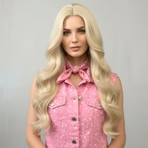 פאה בלונדינית לתחפושת ברבי