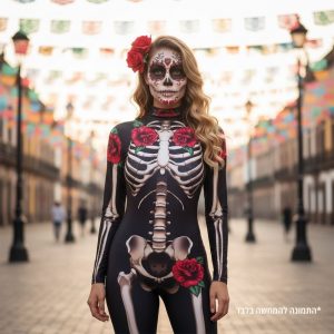 תחפושת שלד גולגולת סוכר