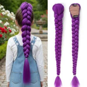 צמה סגולה קלועה לתחפושת רומי - ציידות השדים פורים 2026